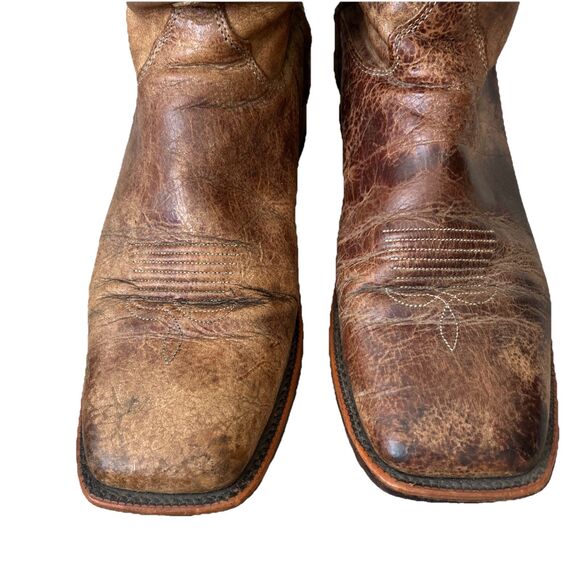 Justin Bent Rail BR734 Men’s 9.5D Brown Distressed Leather Western Cowboy Boots main image 7